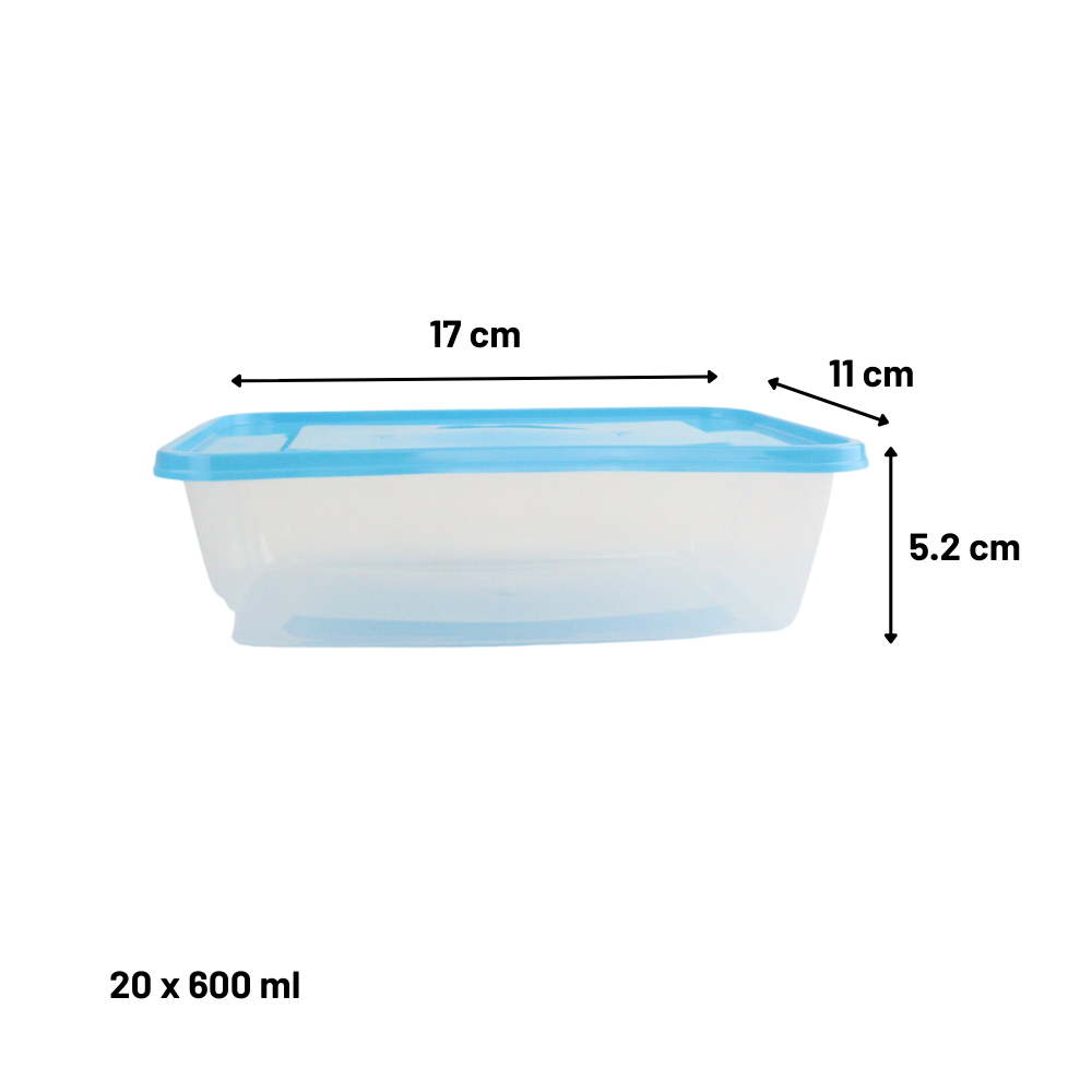 Orange85 Meal prep Set von 20 600 ml Frischebehältern