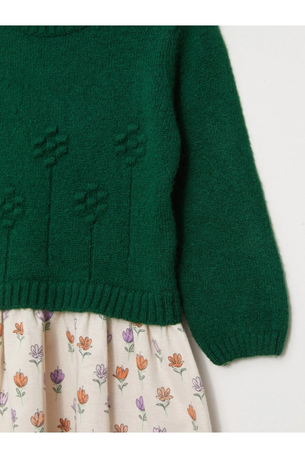 LC Waikiki  Langärmliges Baby-Mädchenkleid mit Rundhalsausschnitt