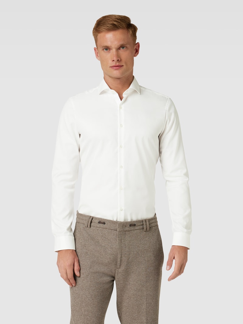 Super Slim Business-Hemd mit Kentkragen in ecru