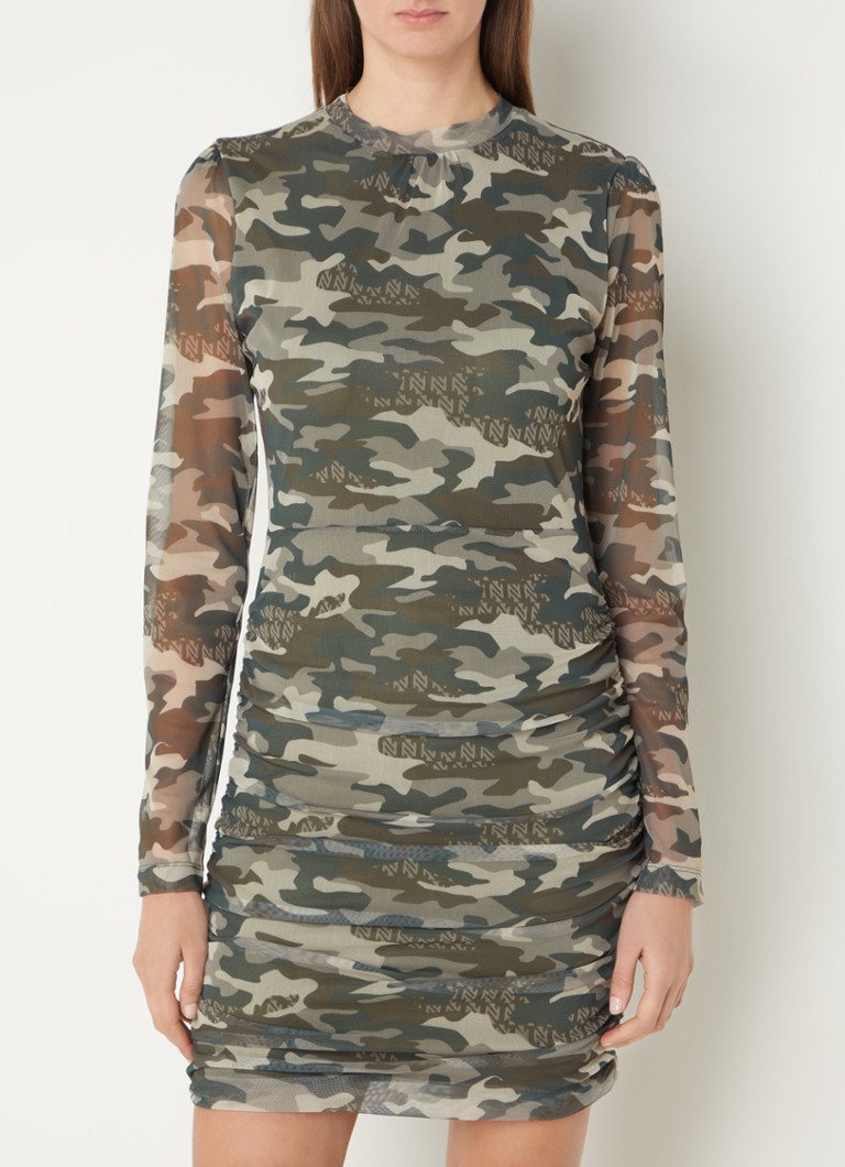 Rochie mini din tricot cu imprimeu camuflaj NIKKIE Amiens
