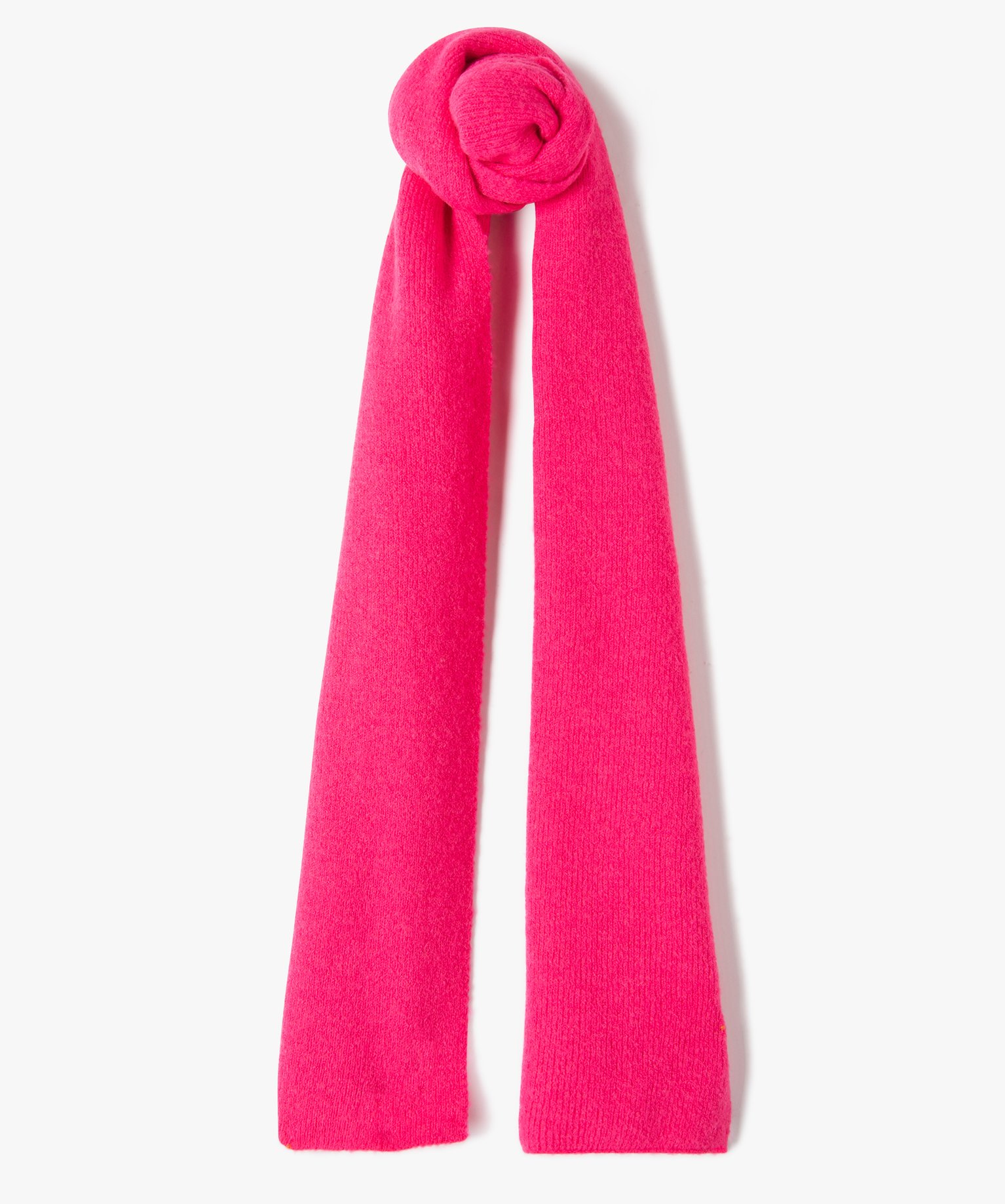 Echarpe femme en maille ctelée rose | GEMO