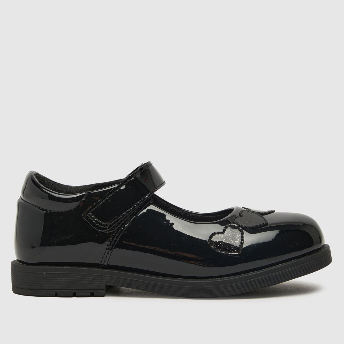 Schuch črni otroški čevlji z motivom limoninega srca za deklice