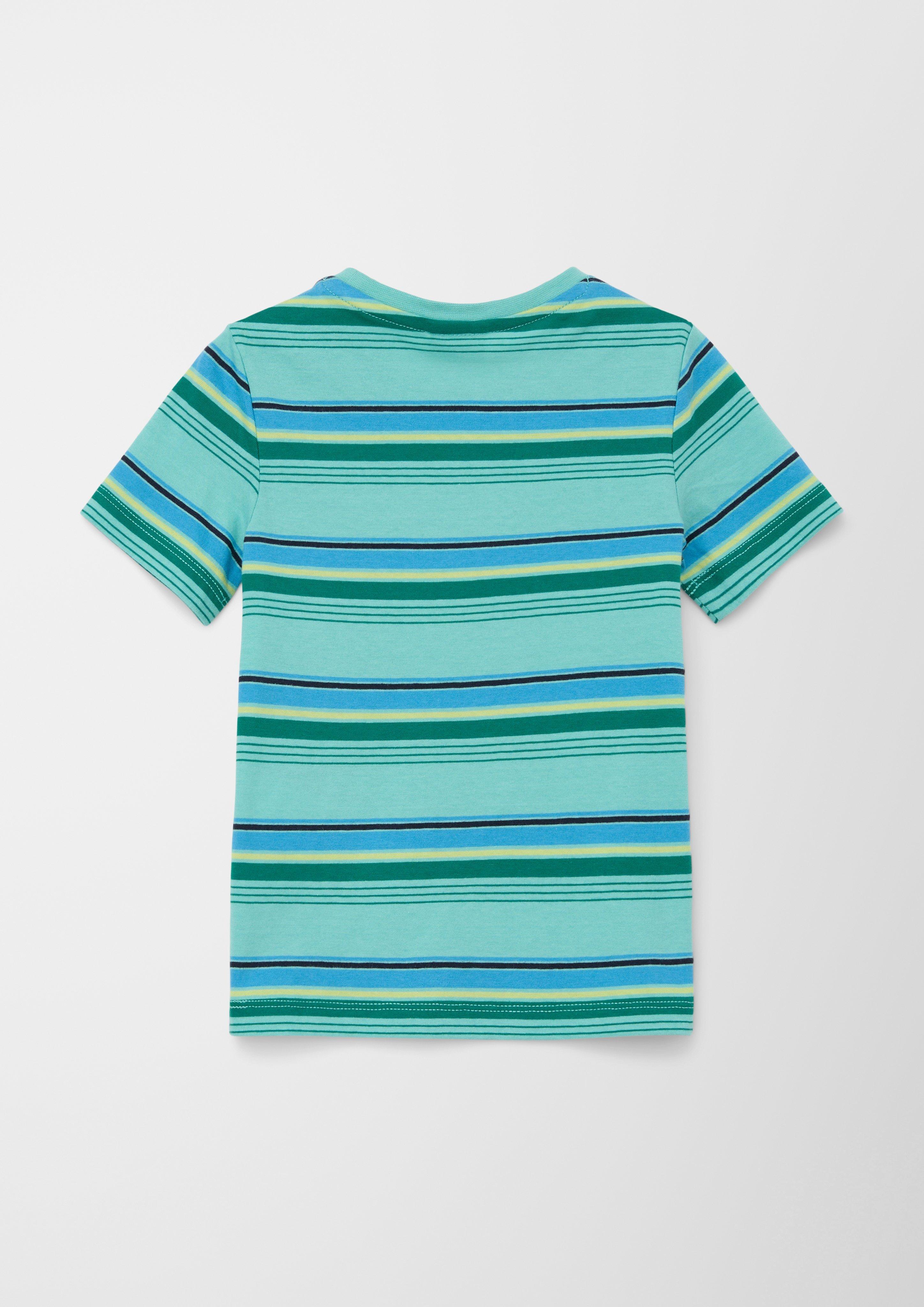 Gestreiftes T-Shirt aus Baumwolle  2130654-66G1