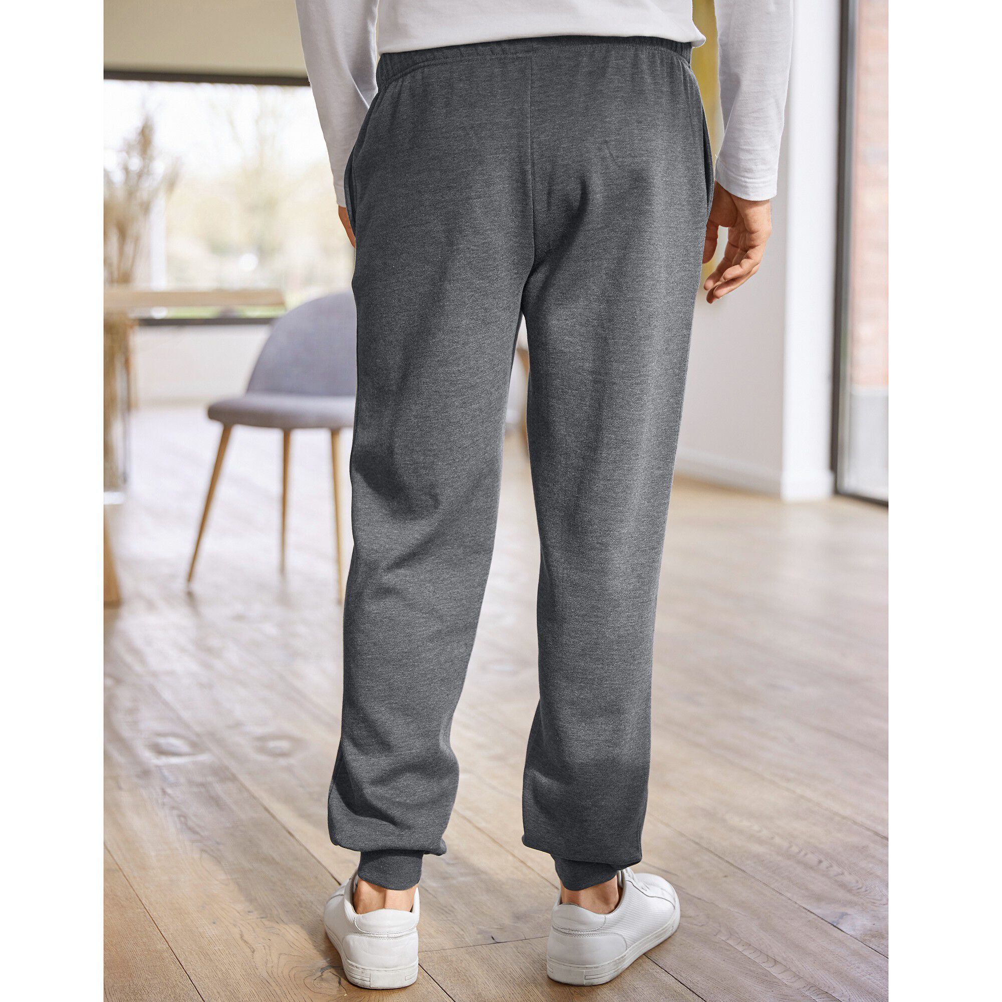 Pantalon loisirs molleton, bas resserrés