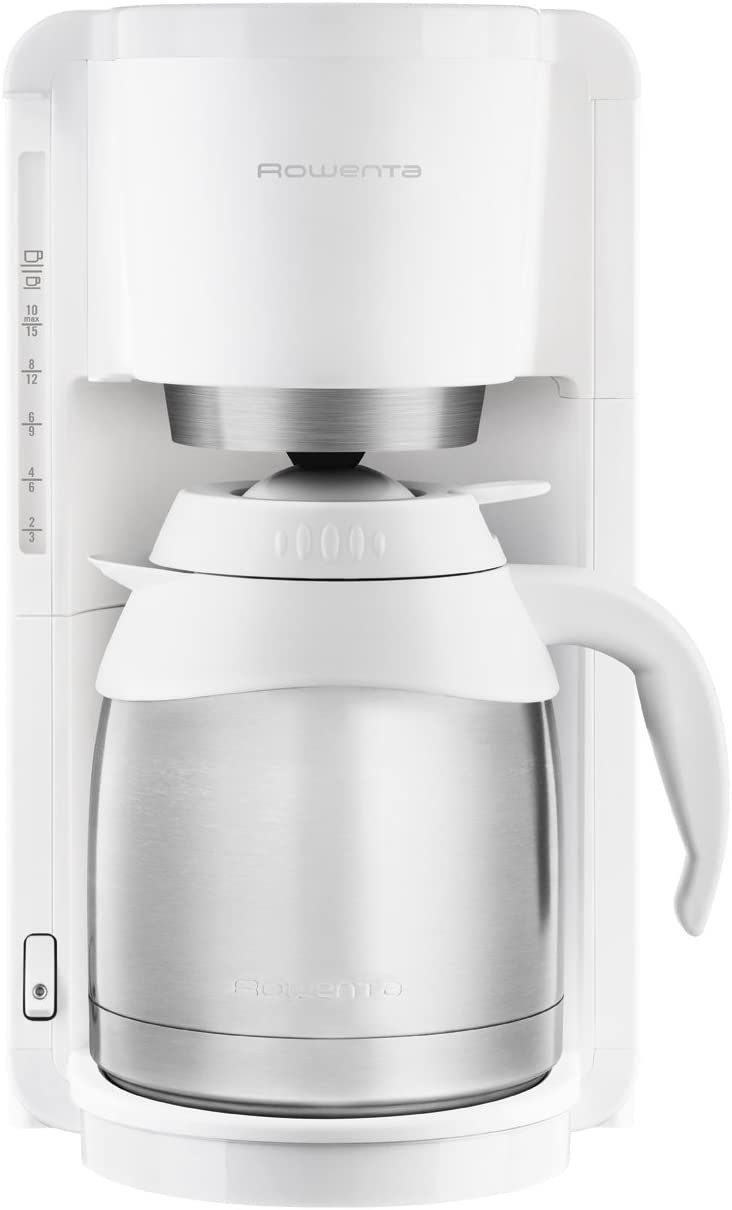 Rowenta Filterkaffeemaschine CT 3811 Thermo Kaffeemaschine Edelstahl weiß