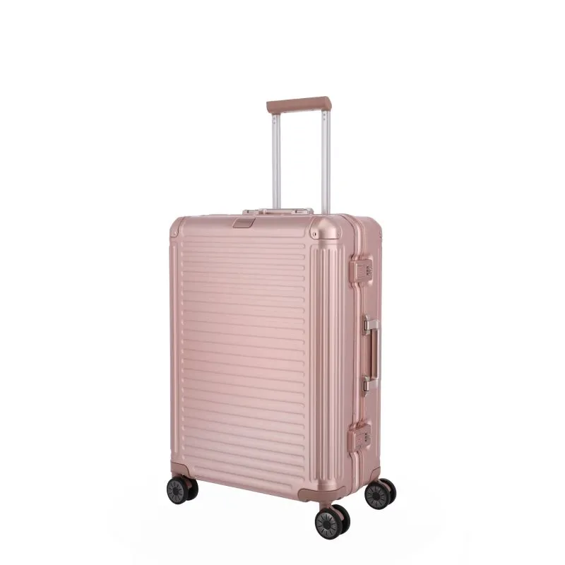 Travelite NEXT Trolley M mit 4 Rollen (67 cm) - Rosé