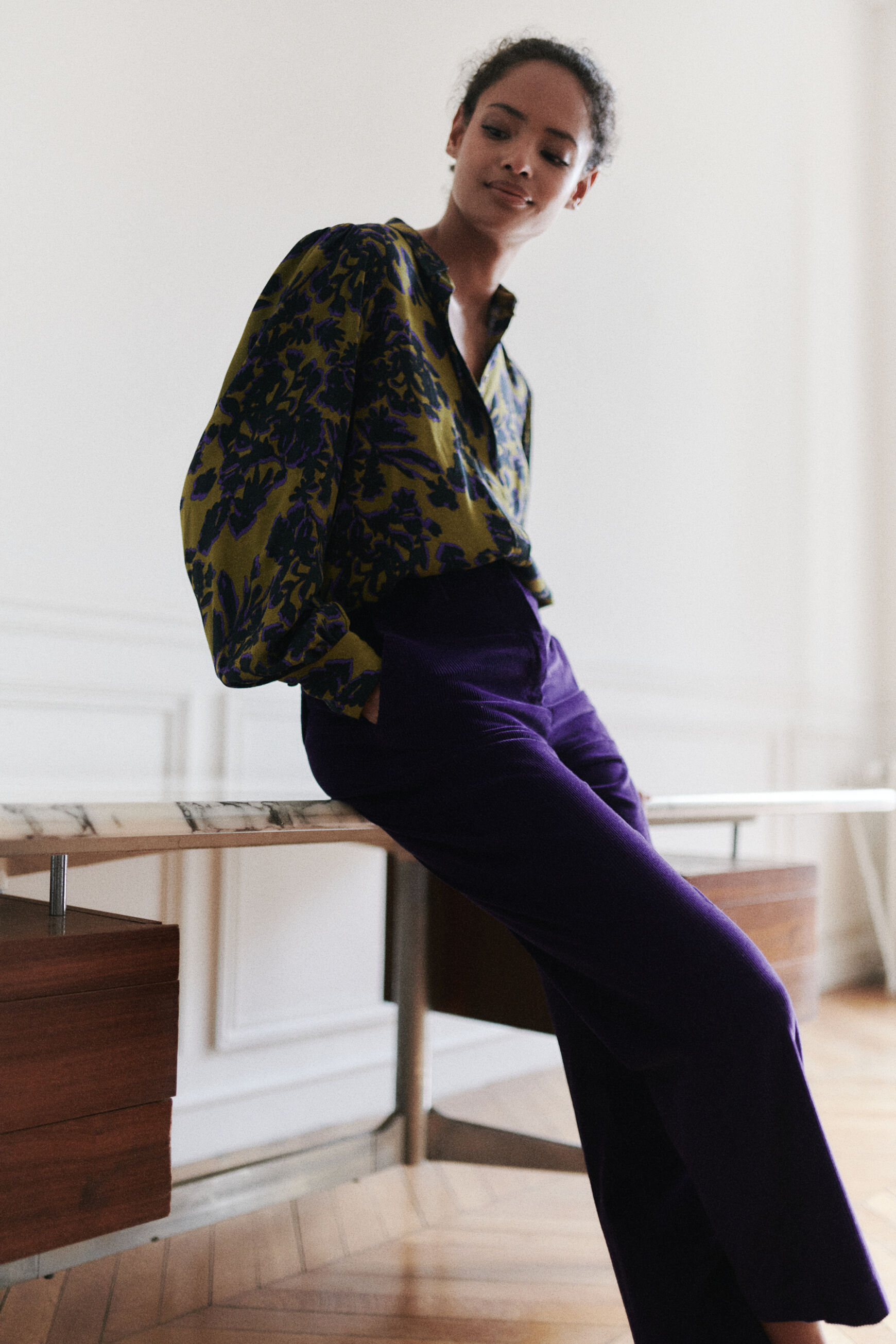 pantalon jordano prune femme