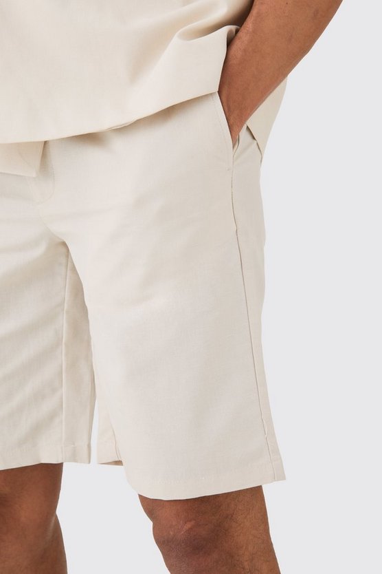 Smarte Leinen-Shorts mit Komfort-Bund