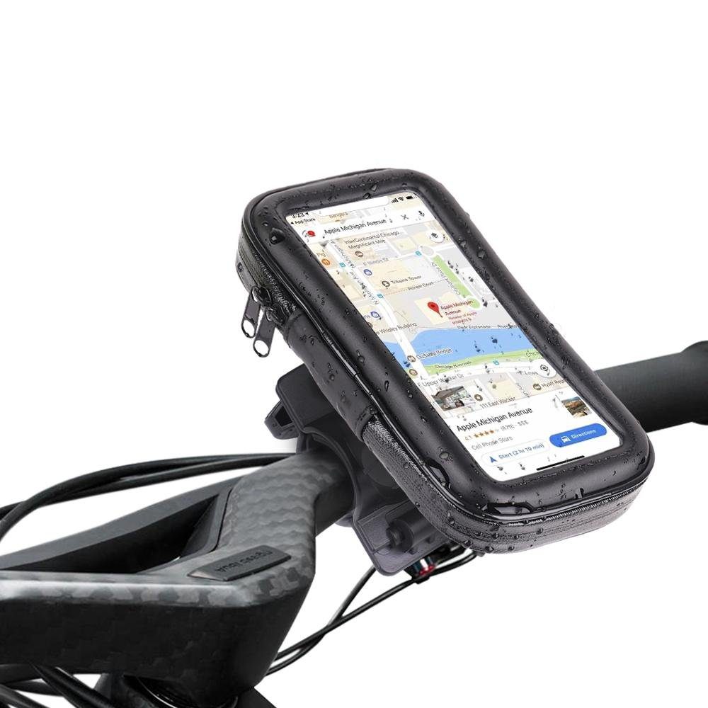 OLi Fahrradhalterung Wasserdicht Handyhalterung Motorrad Bike Lenkertasche Handy-Halterung, (bis 6,70 Zoll, Fahrad Halterung schützgegen Rägen)