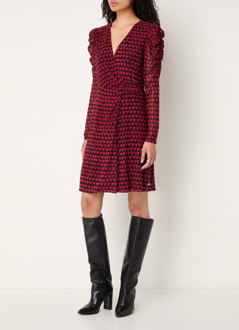 Fabienne Chapot Flake mesh mini dress with print and V-neck