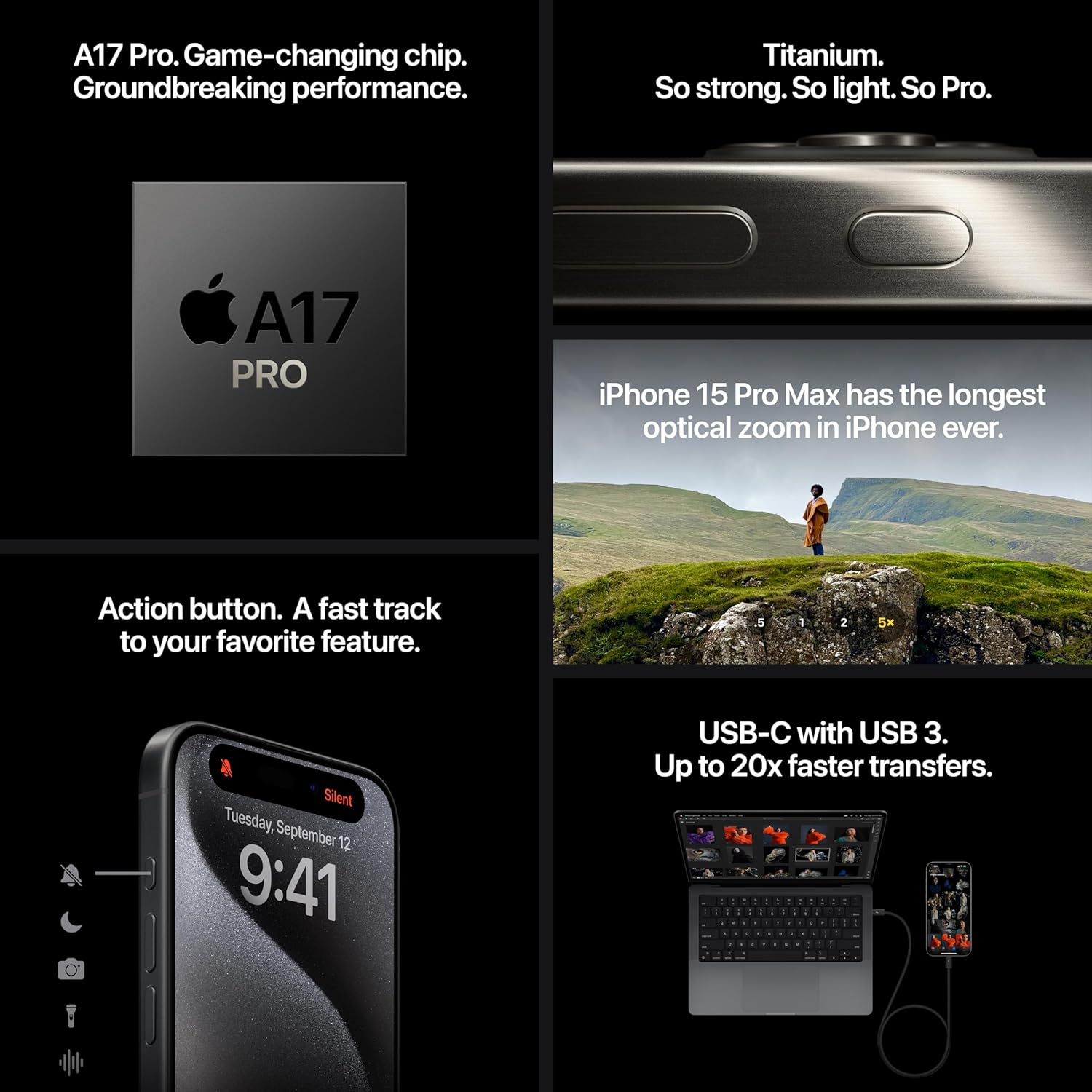 Apple iPhone 15 Pro / 128GB /256GB / MTQM3LL/A