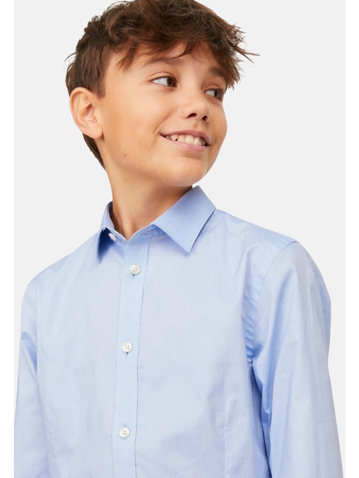 JACK & JONES Junior Hemd 'Parma' in hellblau günstig kaufen
