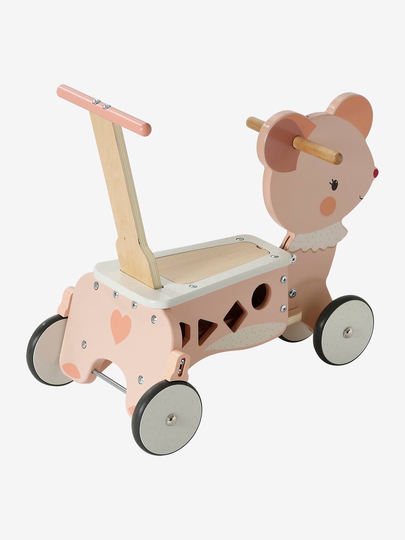 Porteur chariot de marche 2 en 1 en bois FSC® grenier