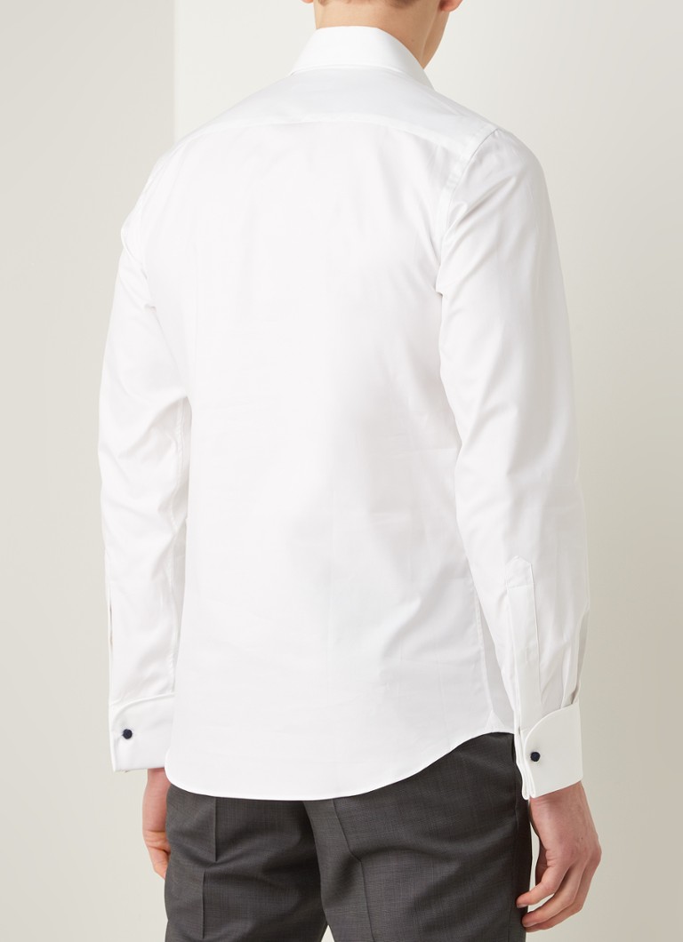 Camisa Profuomo Royal Twill nº 7 de corte slim com punhos duplos.