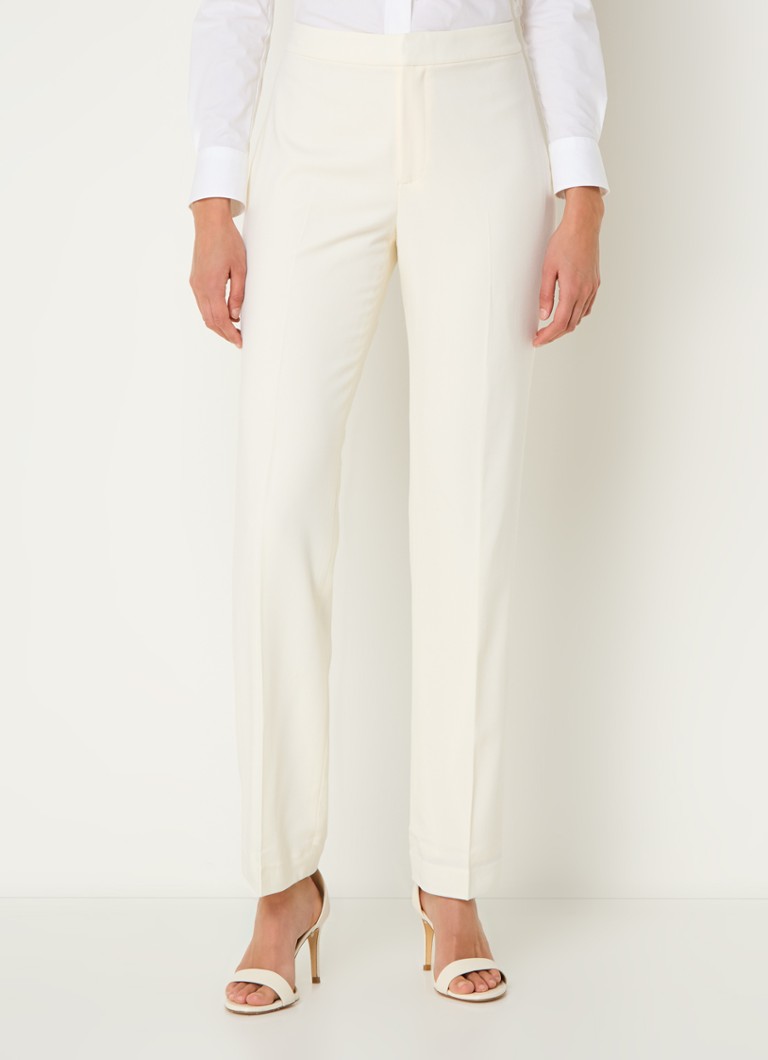 Pantaloni drepți din lână cu talie înaltă Ralph Lauren