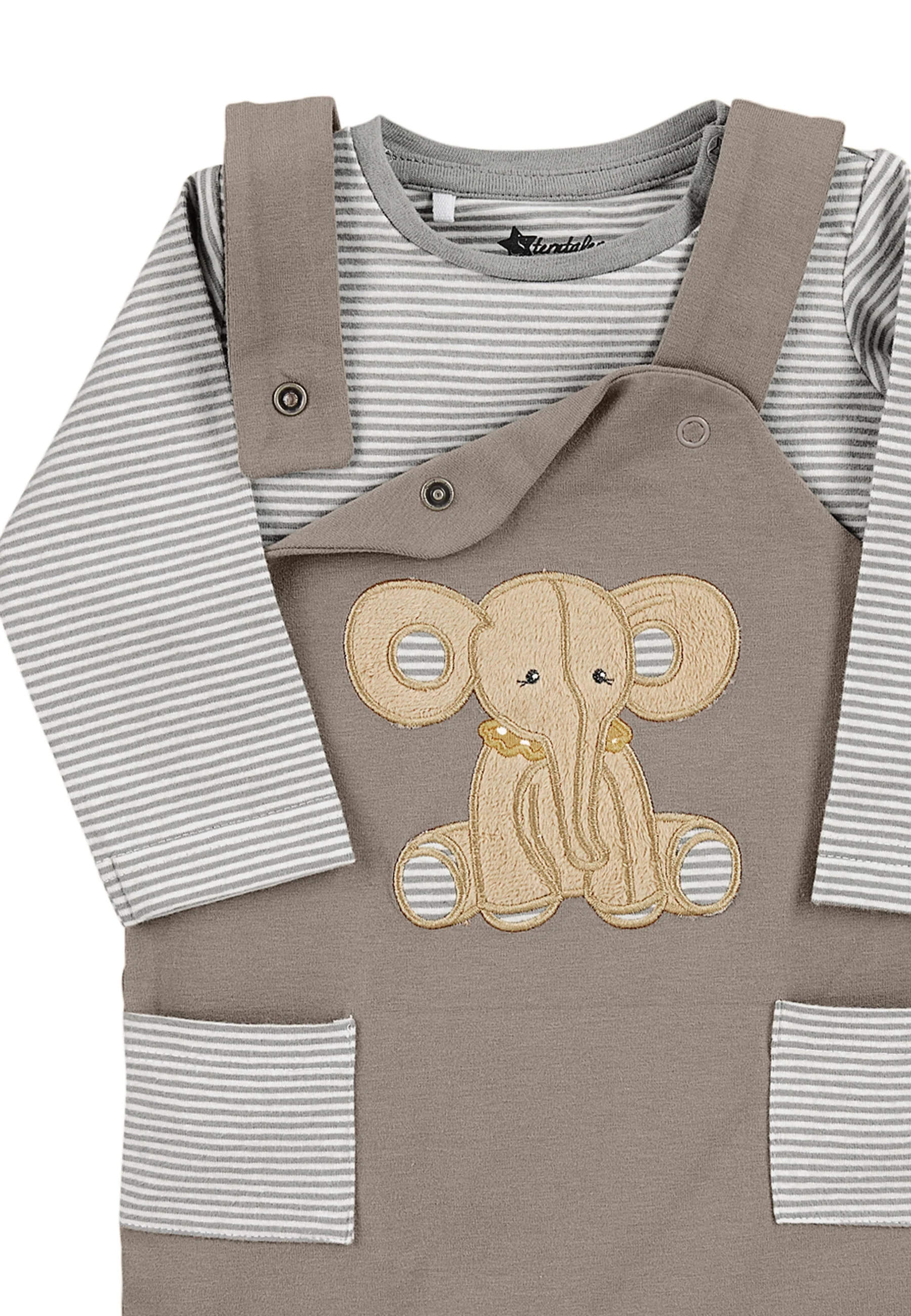 Baby Strampler aus Jersey, Motiv Elefant  Eddy