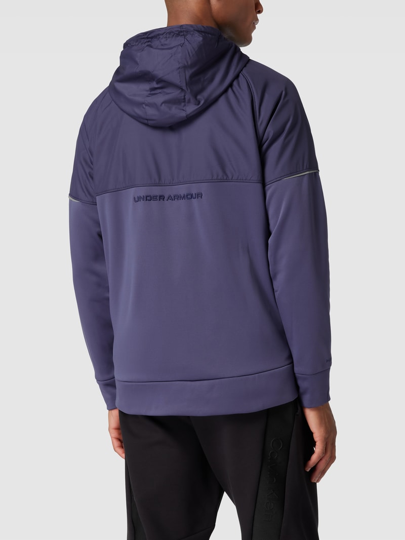 Sweatjacke mit Kapuze in marineblau