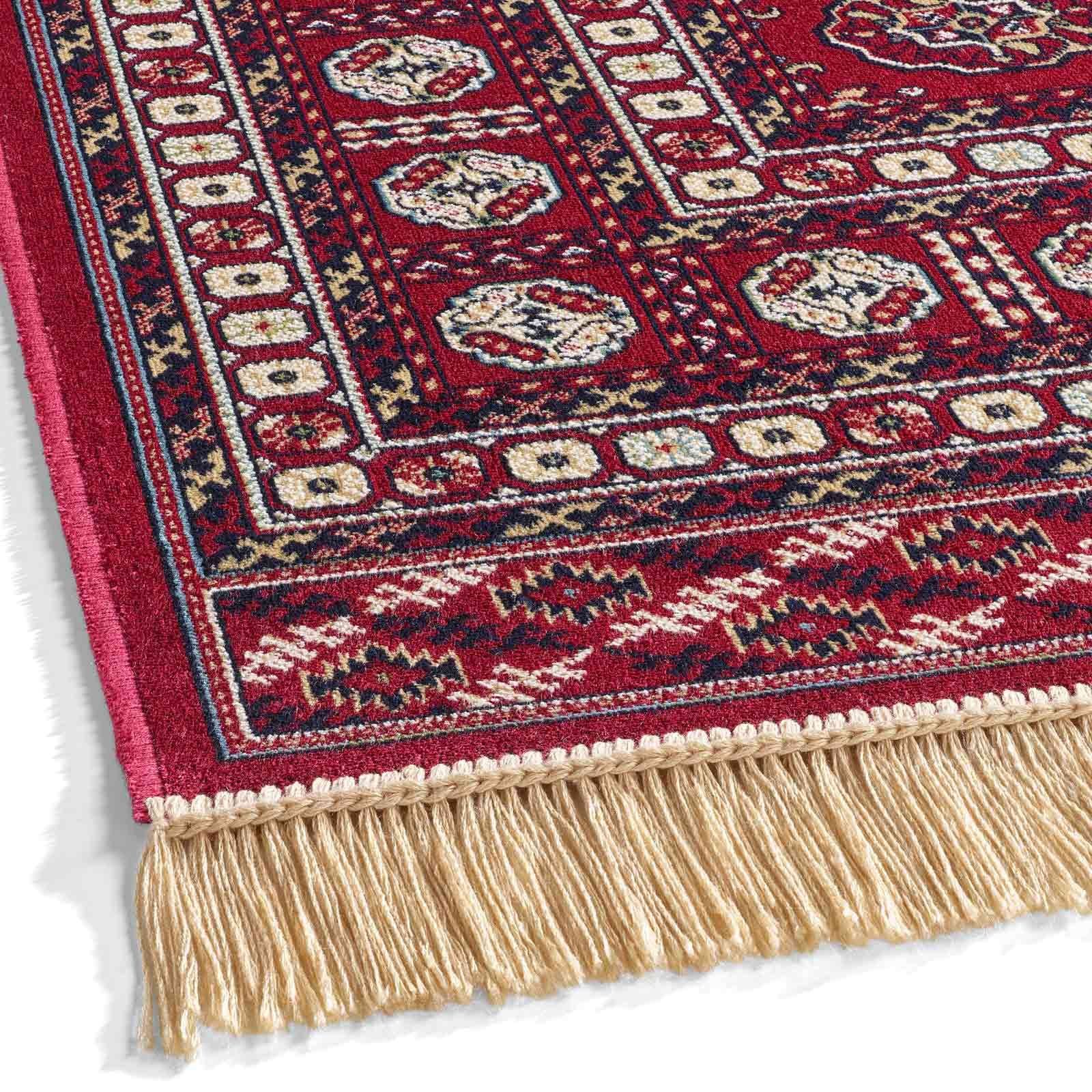 Teppich Palazzo Royal Vintage Bouchara, TaraCarpet, rechteckig, Höhe: 6 mm, Bouchara Seiden Optik rot Wohnzimmer Schlafzimmer Esszimmer 67x105