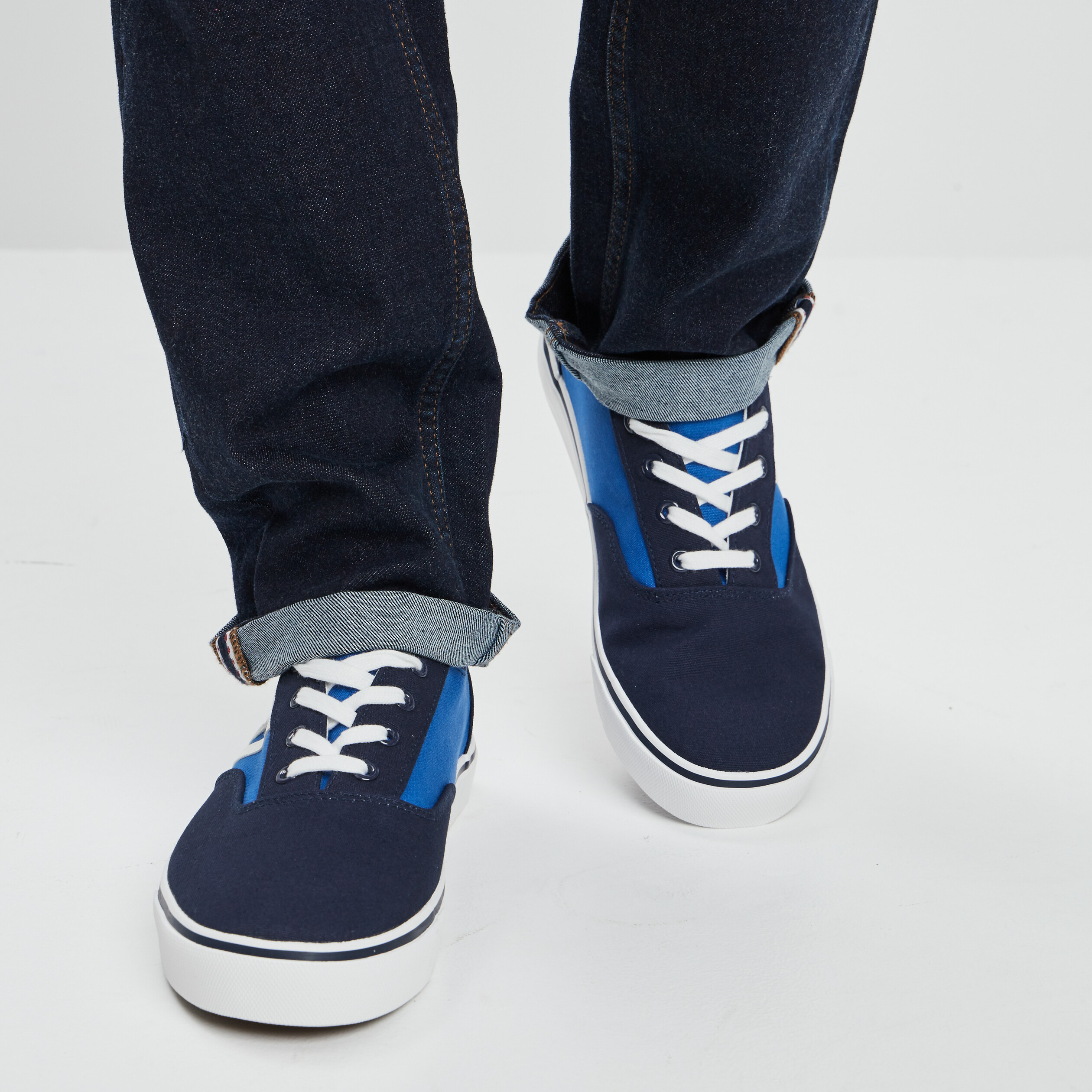 Tennis en toile à lacets Creeks bleu homme | La Halle