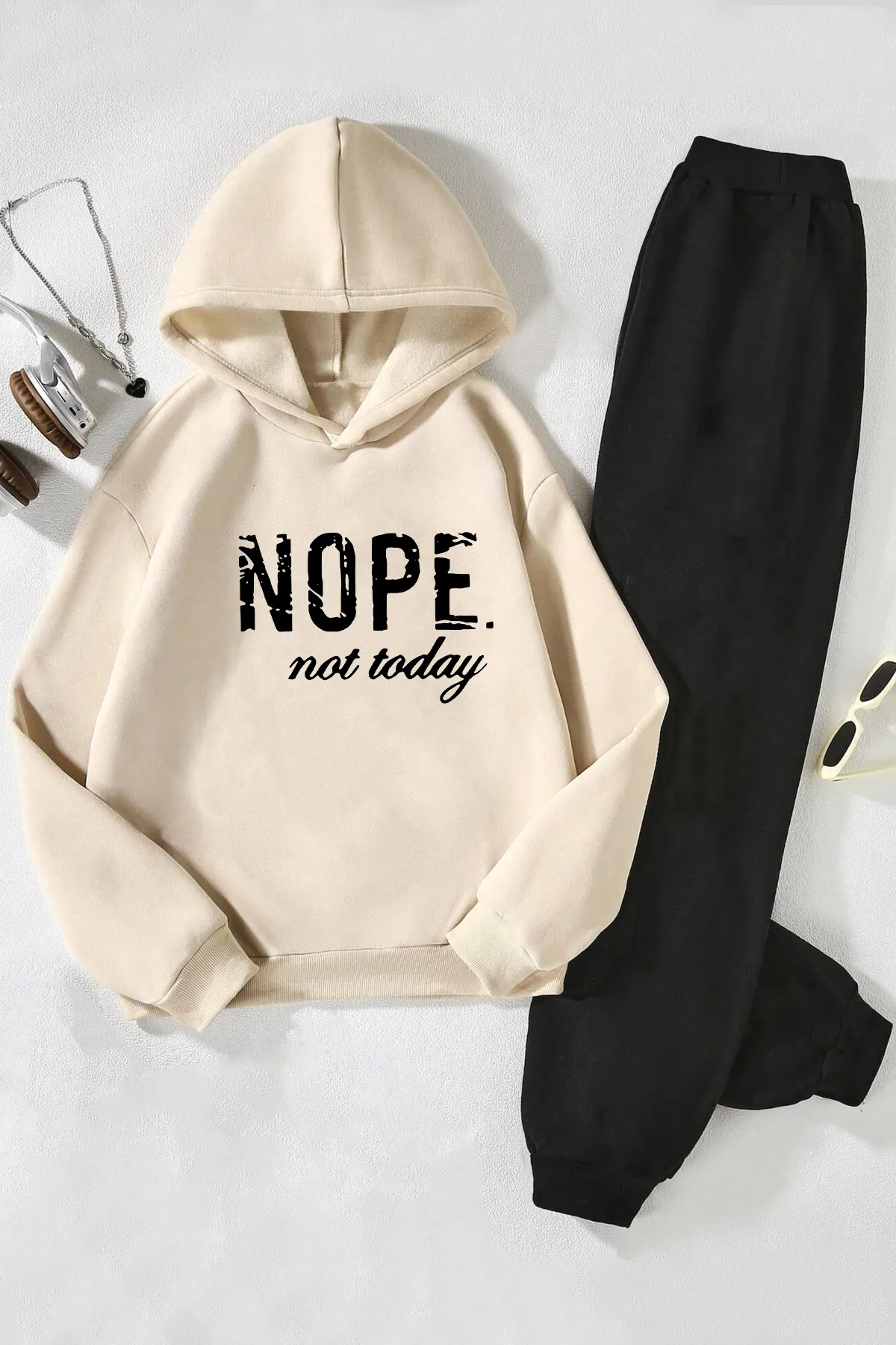 uyguntarz  Trainingsanzug-Set mit „Nope“-Aufdruck für Kinder