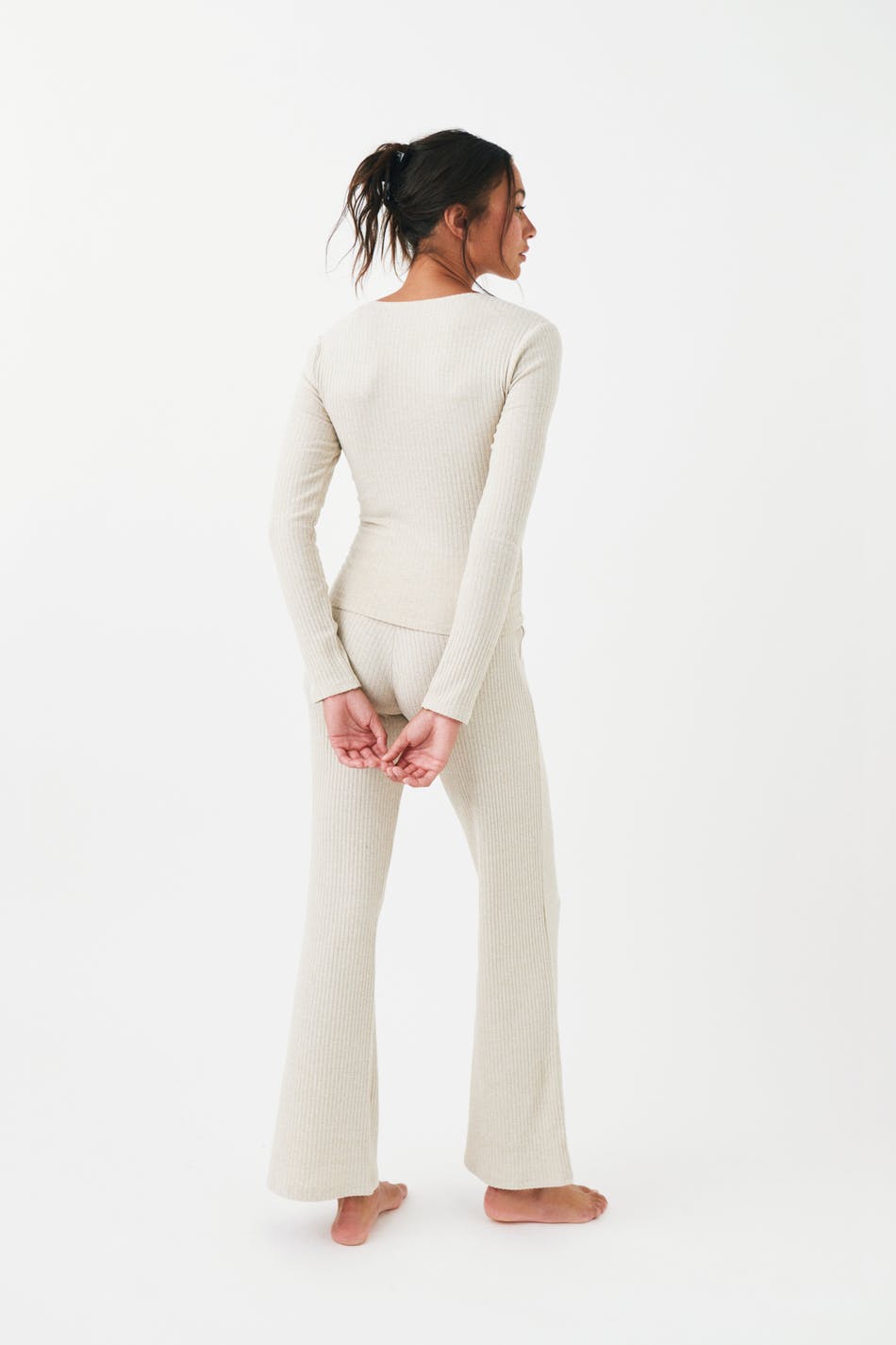Soft rib trousers