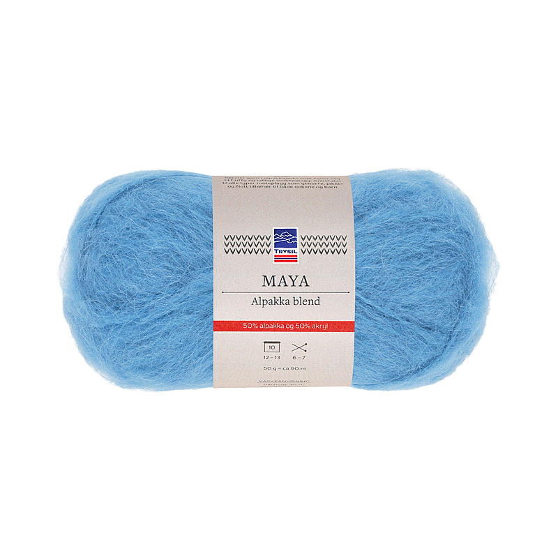 Trysil Maya alpakka blend garn isblå