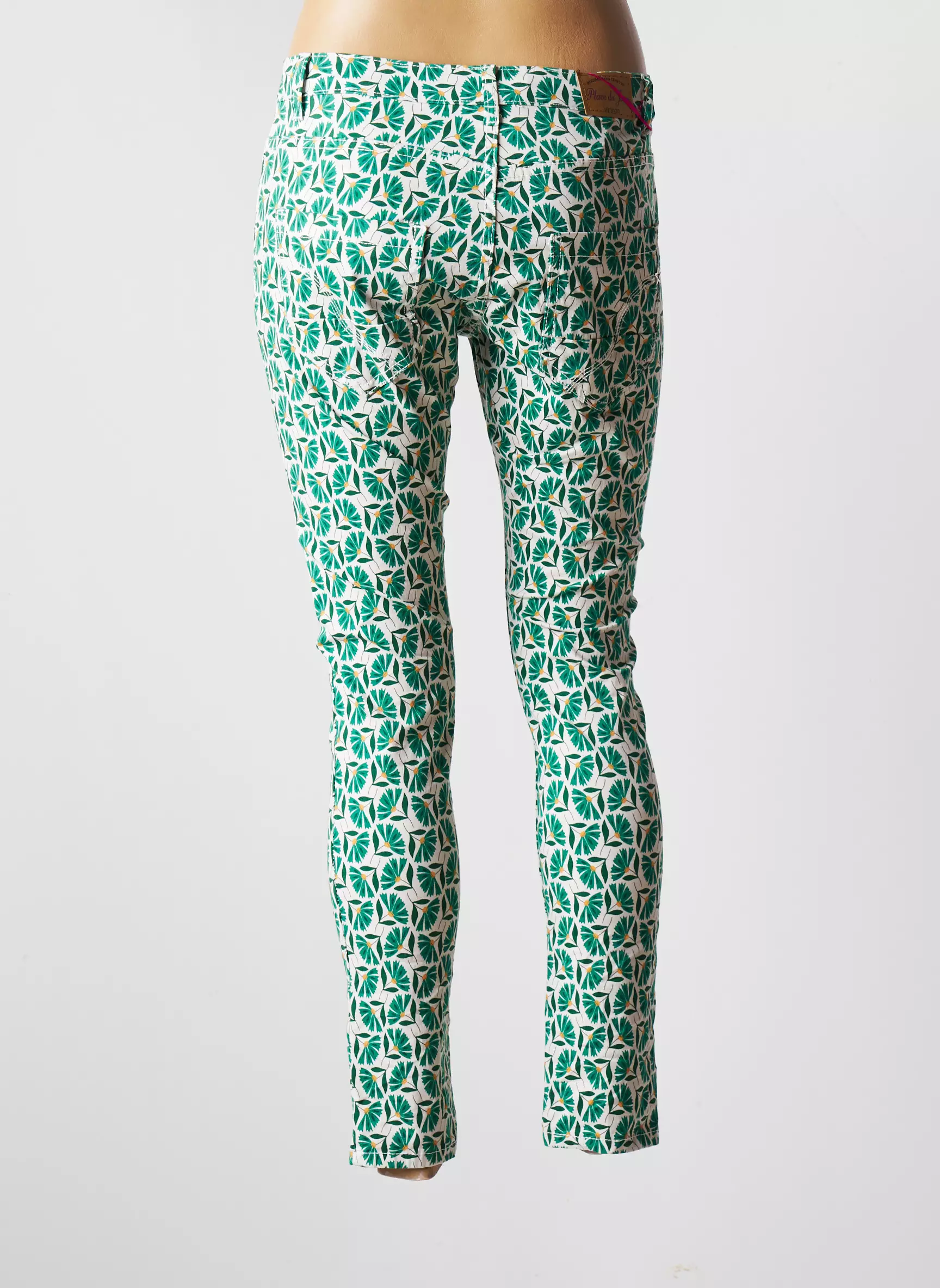 Place Du Jour Pantalons Slim Femme couleur vert