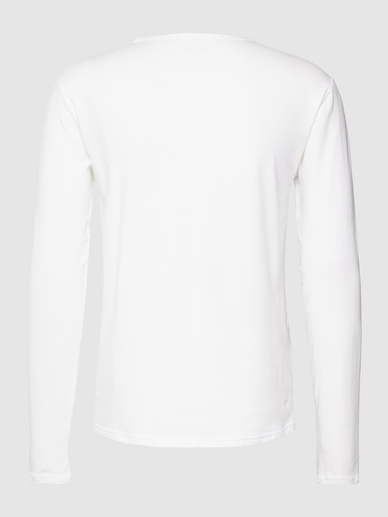 Longsleeve mit Label-Stitching im 3er-Pack in mittelgrau meliert