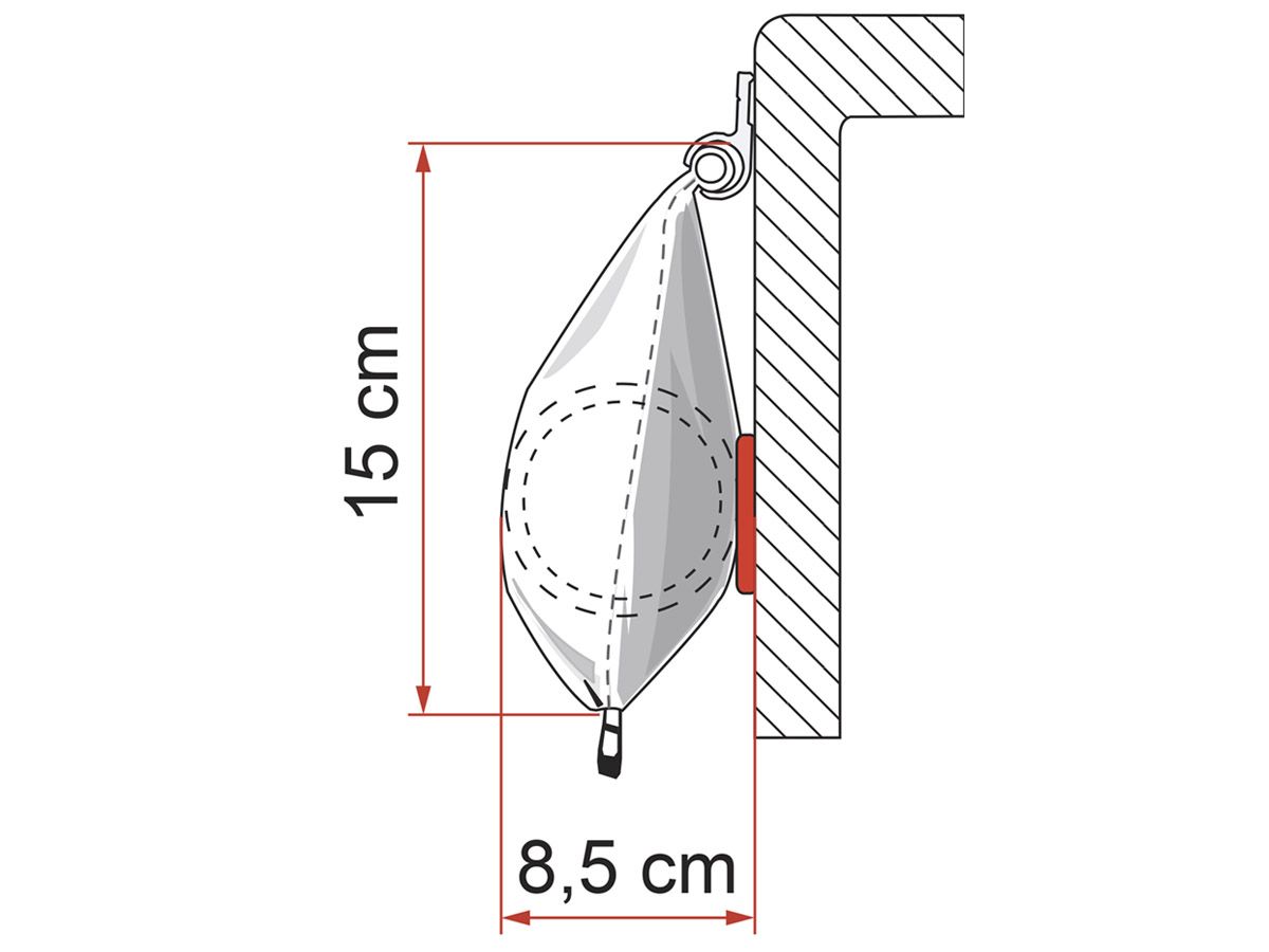 Fiamma Caravanstore 225 Royal Grey Sackmarkise