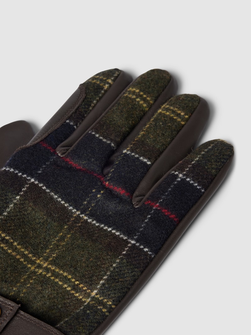 Lederhandschuhe mit verstellbarem Riegel Modell 'NEWBROUGH' in grün