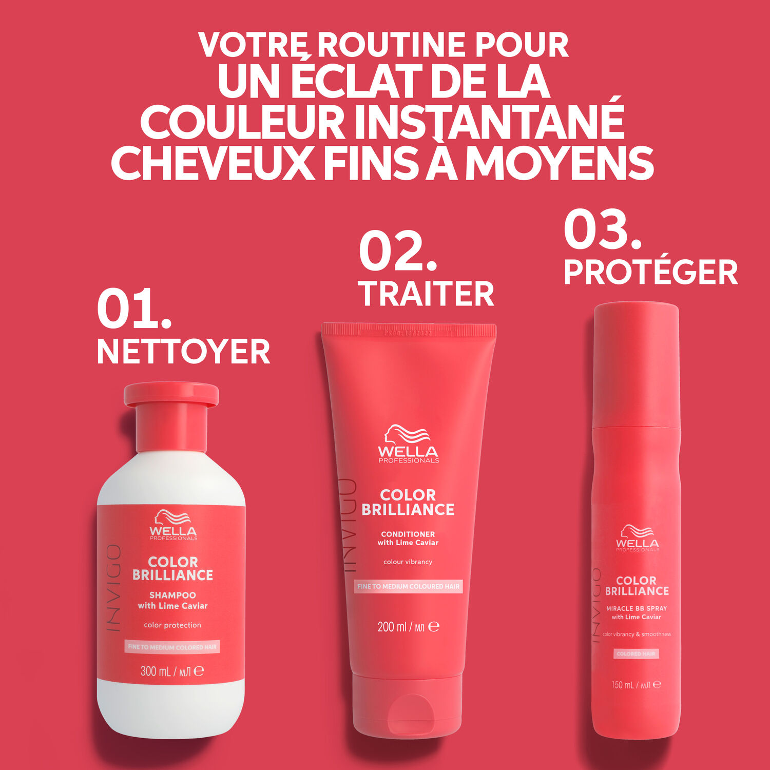 Wella Color Brilliance Après-shampoing pour cheveux colorés fins à moyens