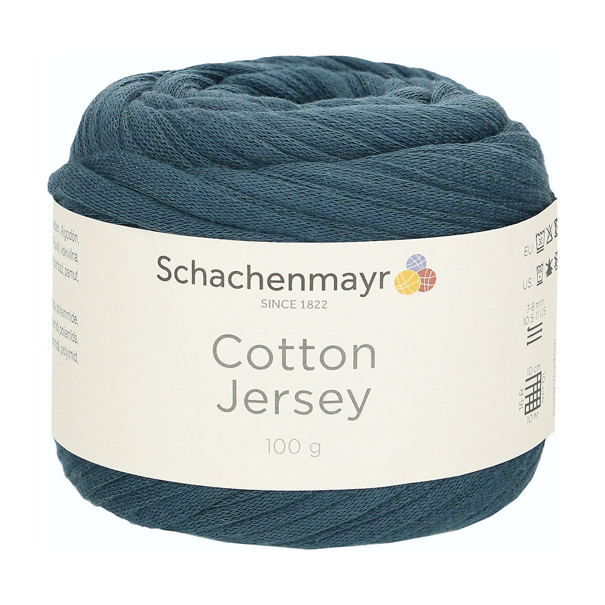 Handstrickgarne Cotton Jersey, 100g Navy