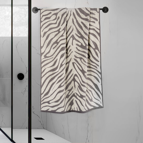 Frottierserie Square Duschtuch Zebra, 2er Set