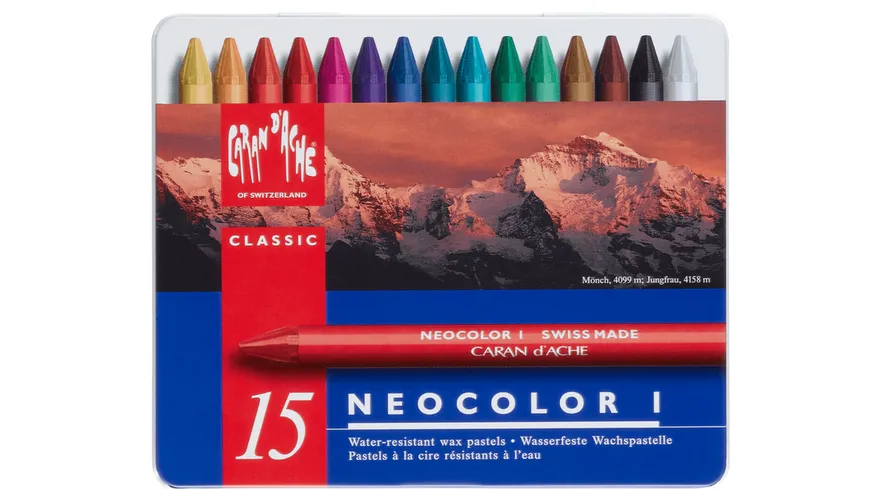 NEOCOLOR I Wachsmalstifte wasserfest 15er