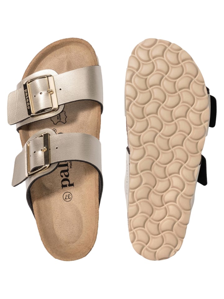 palado Pantoletten in beige metellic günstig kaufen