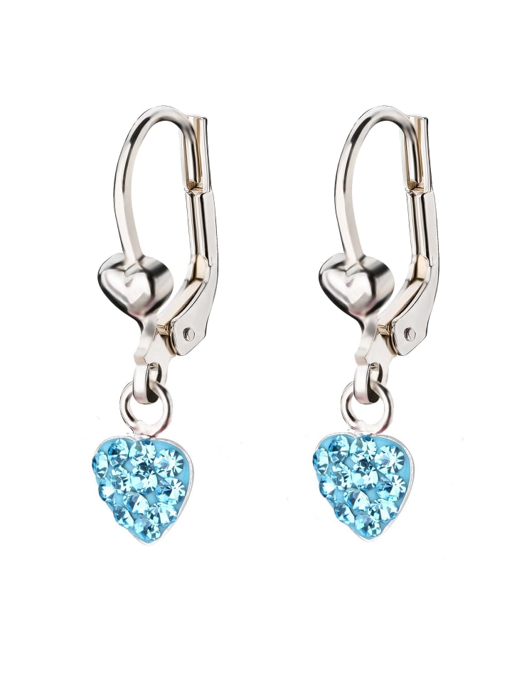 schmuck23 Ohrringe 925 Silber Herz in Blau günstig kaufen onesize