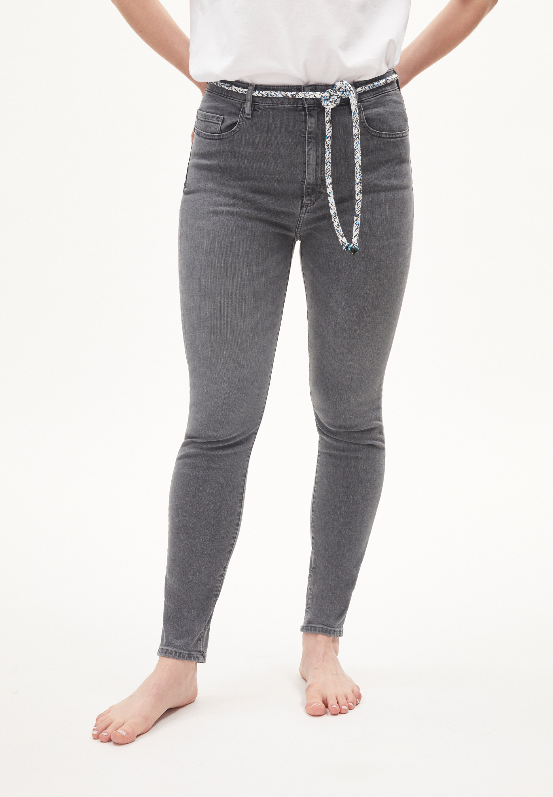 Skinny Leg High Waist aus Bio-Baumwoll Mix