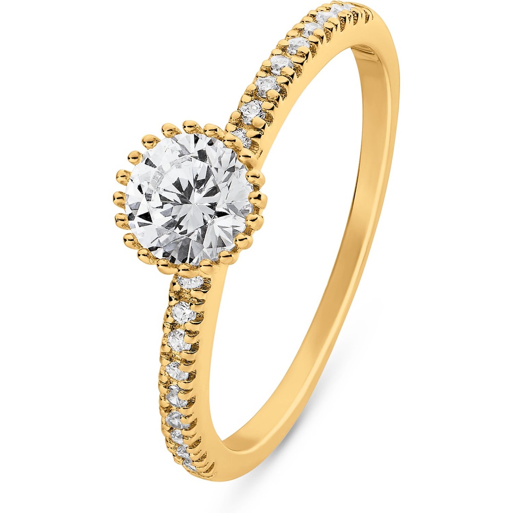FAVS Bague pour femme 925 Argent or jaune Bague