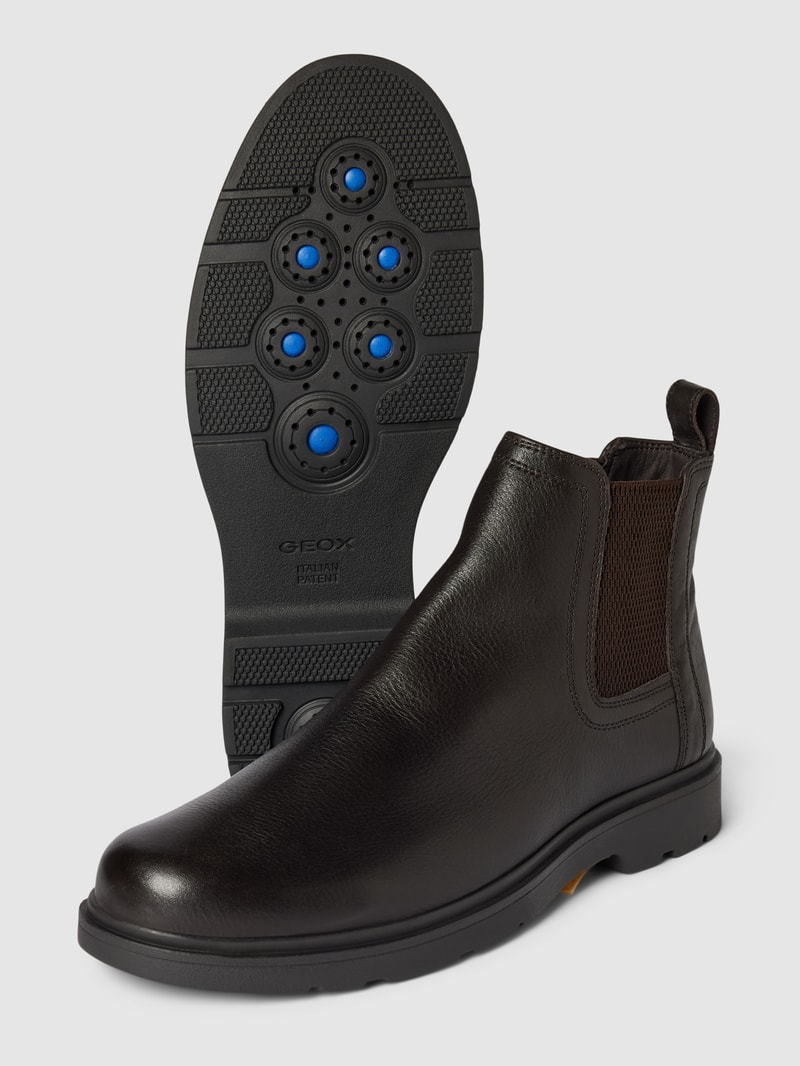 Chelsea Boots mit Strukturmuster Modell 'SPHERICA' in dunkelbraun