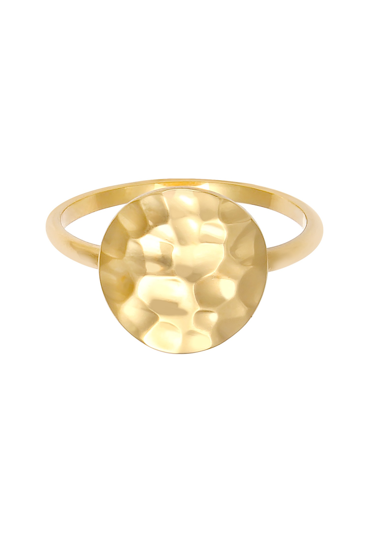 Elli Damen-Plakette im trendigen Hammerschlag-Design aus 925er Sterlingsilber