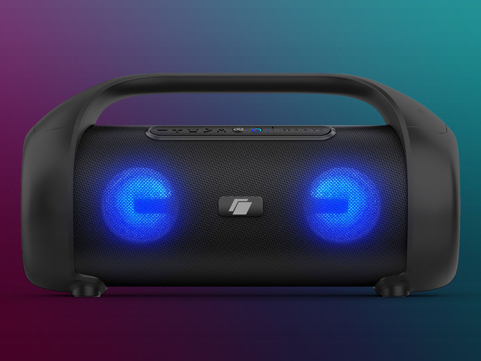 HPG540BT BOLD - Bluetooth-Lautsprecher mit zusätzlichem Bas AUX USB RGB-LED-Batterie - Schwarz