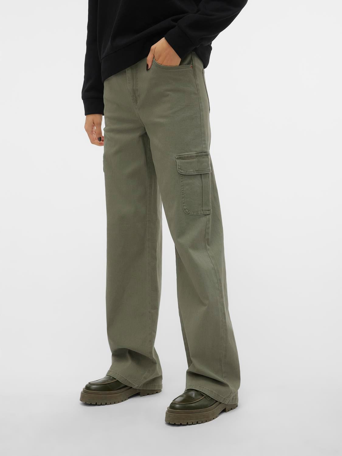 VMTESSA Hohe Taille Weit geschnitten Jeans