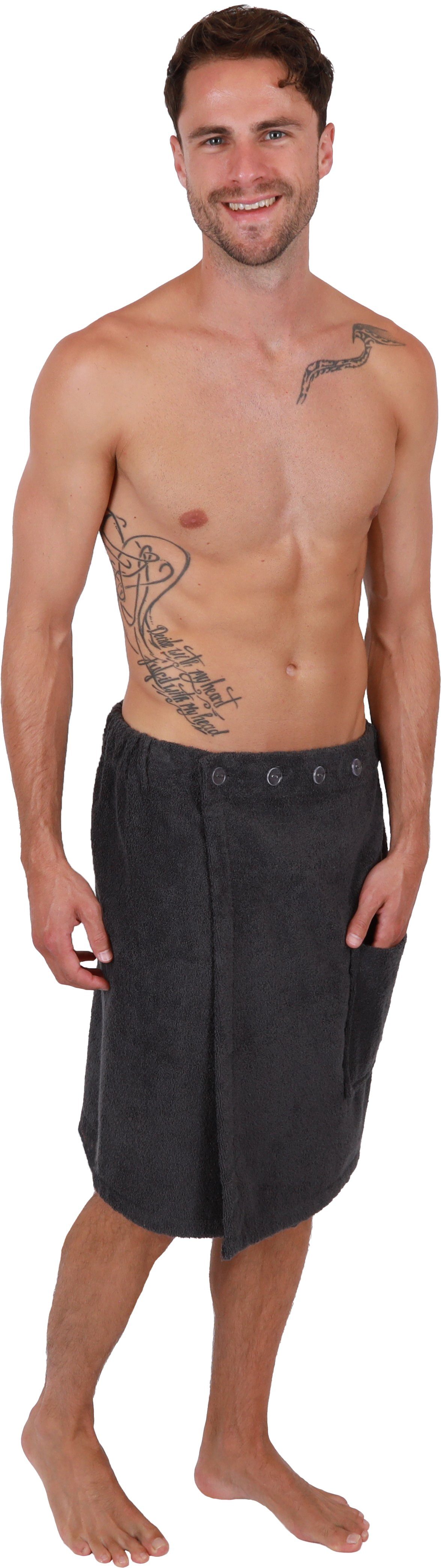Betz Saunatuch Frottee Saunakilt BERLIN mit Knöpfen für Herren 420 g/m², 100% Baumwolle