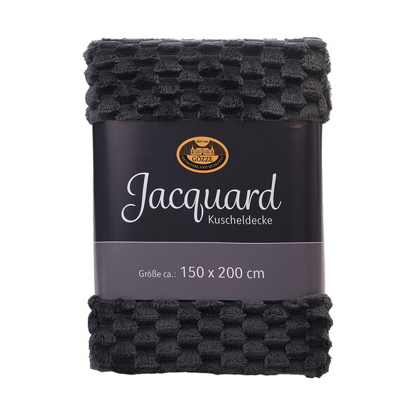 Wohndecke Jacquard 3D, anthrazit
