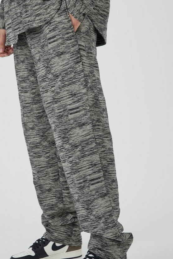 Tall gerade Cargohose mit Marmor-Print und elastischem Bund
