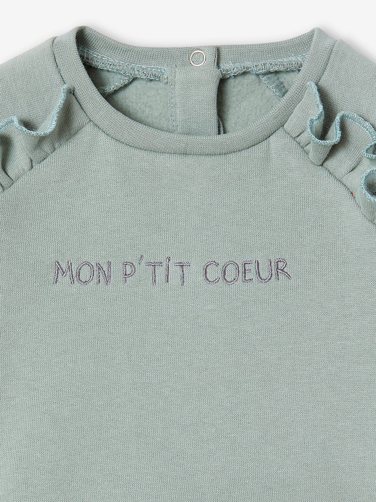 Sweat bébé en molleton personnalisable rouge