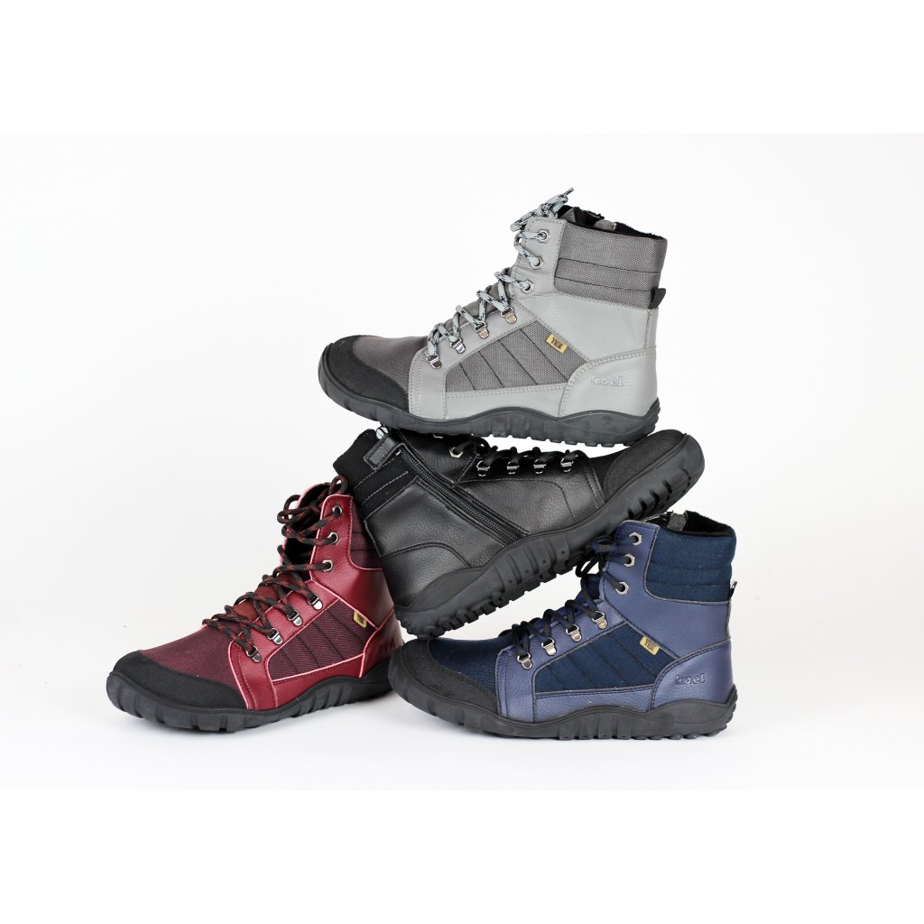 Koel4kids Mica Vegan Tex Bordo 04T001.50E-260 AD weinrote Winterbarfußschuhe