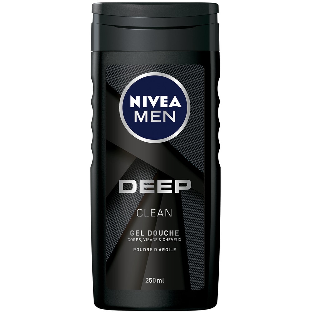nivea DEEP - Gel douche 3en1 visage corps&cheveux Shampoing douche homme