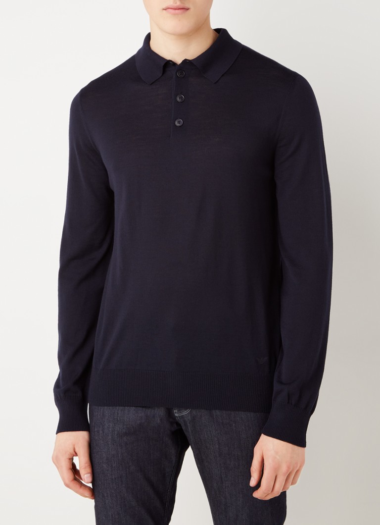 Emporio Armani polo majica regularnog kroja od fino pletene vune