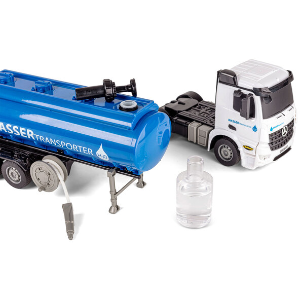 Ferngesteuerter Mercedes-Benz Wassertransporter, blau